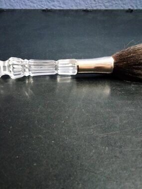 Waterford Crystal Powder Makeup Brush, 6.25” Long, Vintage